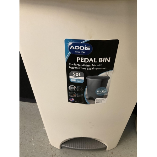 73 - 2 ADDIS 50L PEDAL BINS