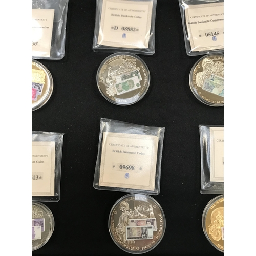 128 - BRITISH BANK NOTE COINS