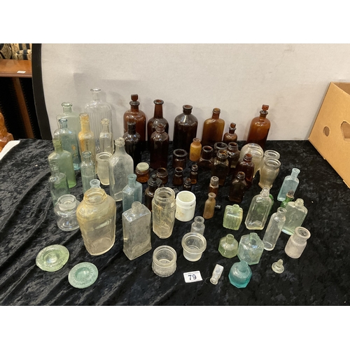 79 - CRATE OF VICTORIAN BOTTLES