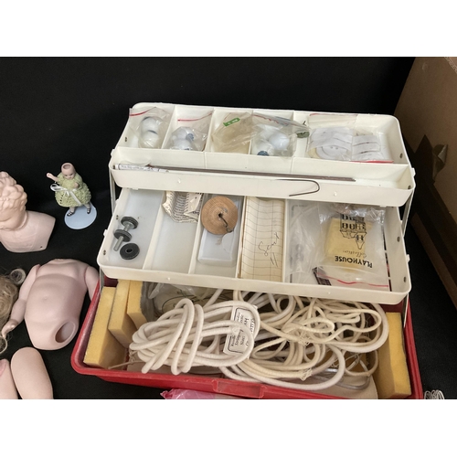 202 - BABYS CRIB AND VINTAGE DOLLS TO INCLUDE CHINA BODIED DOLLS ETC