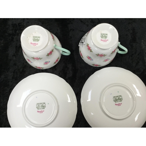 178 - VINTAGE SHELLEY TEA SET ROSEBUD PATTERN (40 PIECES)