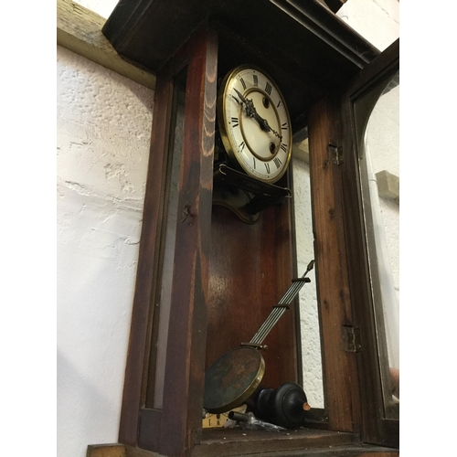 187 - VICTORIAN VIENNA WALL CLOCK A/F