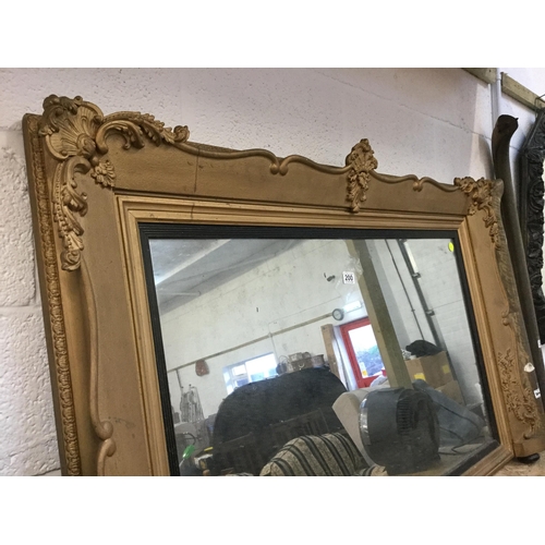 200 - VICTORIAN GILT OVER MANTLE MIRROR - 52 X 34