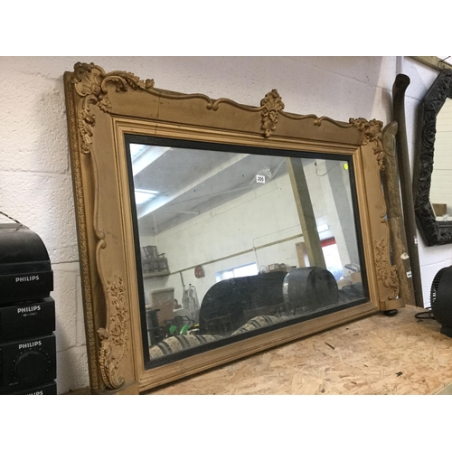 200 - VICTORIAN GILT OVER MANTLE MIRROR - 52 X 34