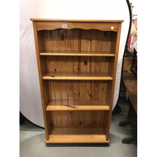 362 - MODERN PINE OPEN BOOKCASE - H 59