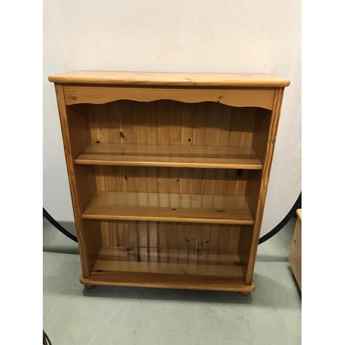 363 - MODERN PINE OPEN BOOKCASE - H 40