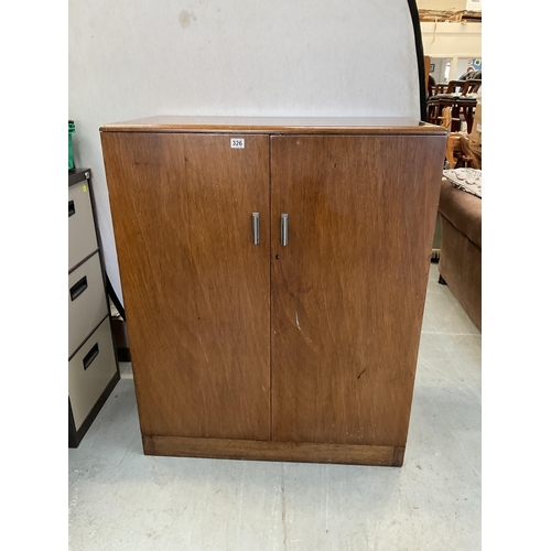 326 - VINTAGE MAHOGANY TALL BOY FULLY FITTED TO 1 SIDE - H 48