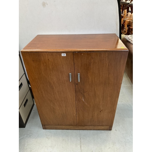 326 - VINTAGE MAHOGANY TALL BOY FULLY FITTED TO 1 SIDE - H 48