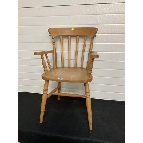 348 - MODERN BEECH KITCHEN ARMCHAIR