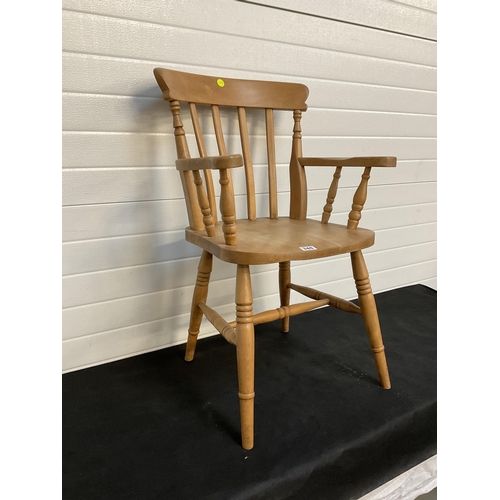 348 - MODERN BEECH KITCHEN ARMCHAIR