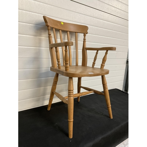 348 - MODERN BEECH KITCHEN ARMCHAIR