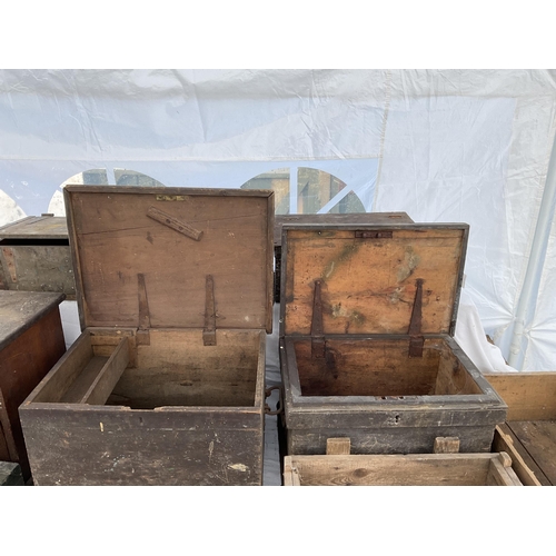 39 - QTY OF WOODEN BOXES