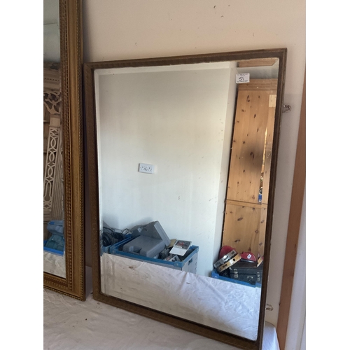 51 - 2 GILT FRAMED WALL MIRRORS 54