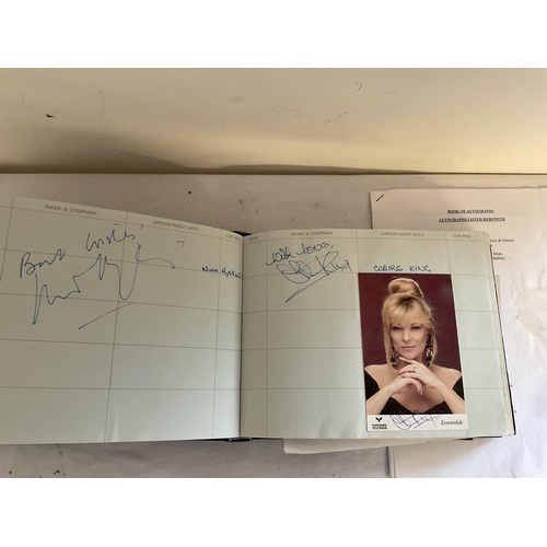 53 - ALBUM OF AUTOGRAPHED PHOTOS, PLAYING CARDS, LOOSE STAMPS AND LIFEBUOY SOAP IN ORIGINAL PACKET