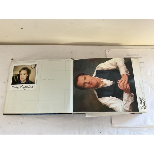 53 - ALBUM OF AUTOGRAPHED PHOTOS, PLAYING CARDS, LOOSE STAMPS AND LIFEBUOY SOAP IN ORIGINAL PACKET