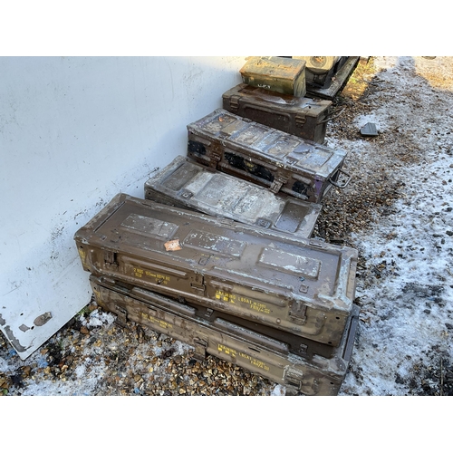 71 - 10 VINTAGE METAL AMMUNITION BOXES