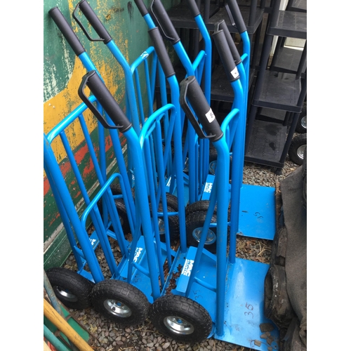 80 - 6 NEW ASSEMBLED SACK TRUCKS