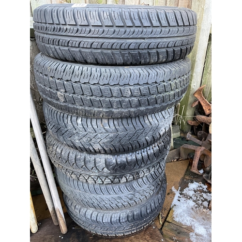 119 - QTY OF WHEELS AND TYRES - 165/80/13, 165/70/13 (x3), and 175/R/13