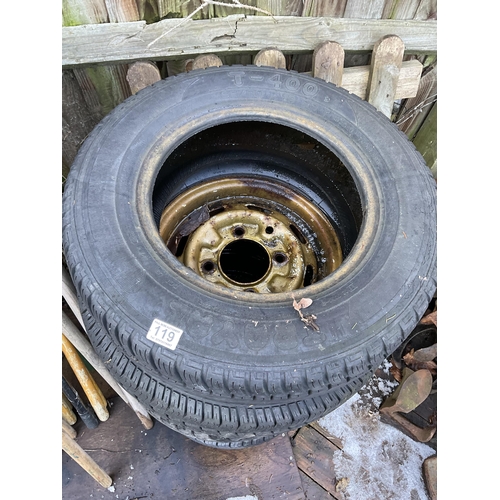 119 - QTY OF WHEELS AND TYRES - 165/80/13, 165/70/13 (x3), and 175/R/13