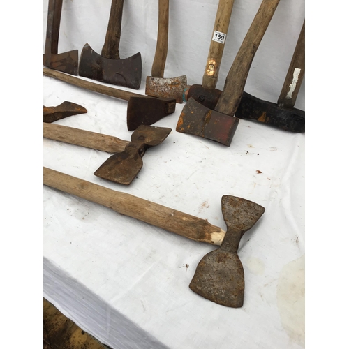 159 - QTY OF VINTAGE AXES