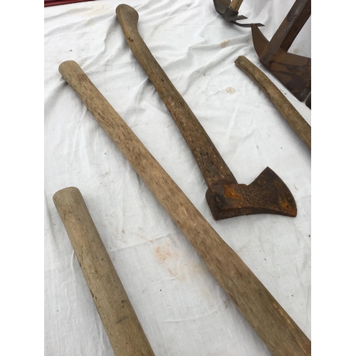 159 - QTY OF VINTAGE AXES