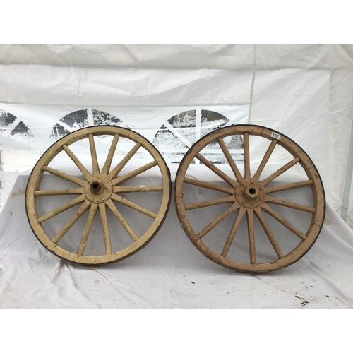 162 - PAIR OF VINTAGE CART WHEELS - DIA 26