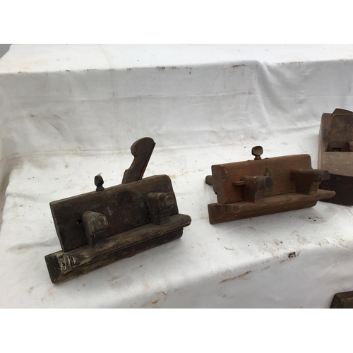 169 - CRATE OF VICTORIAN AND LATER WOODEN PLANES ETC