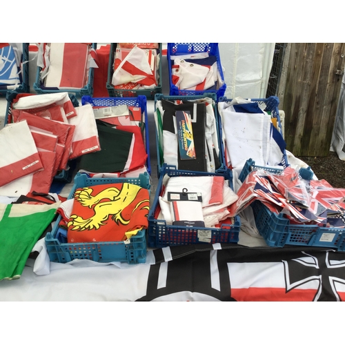 184 - 3 CRATES OF FLAGS