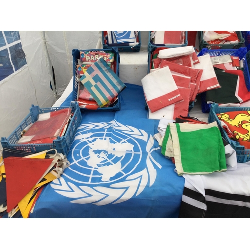 184 - 3 CRATES OF FLAGS