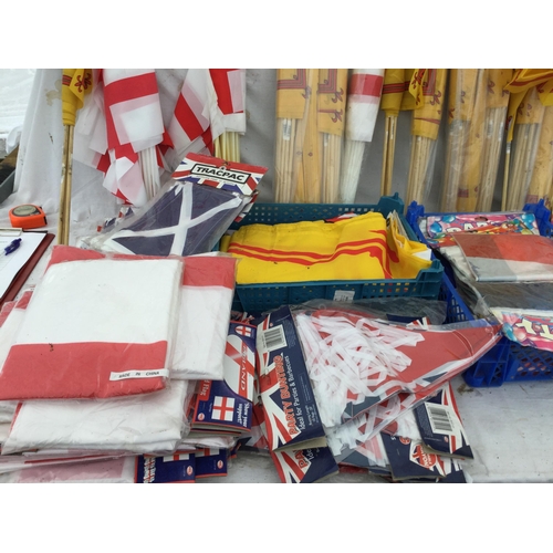 184 - 3 CRATES OF FLAGS