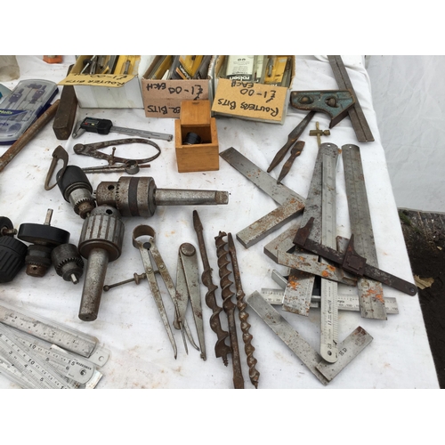 191 - 2 CRATES OF HARDWARE TO INCLUDE TOOLS, SHARPENING STONES , GAUGES ETC