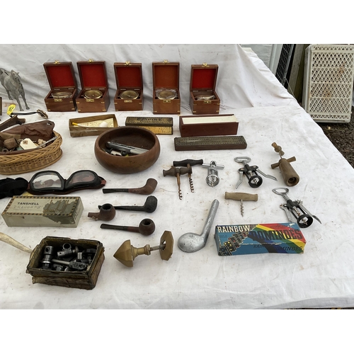 256 - CRATE OF ODDS TO INCLUDE  CASED COMPASSES ETC