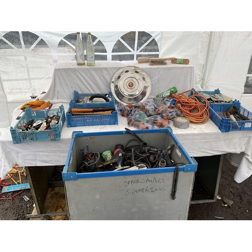 261 - 2 CRATES OF SCREW ORGANISERS AND CRATE OF HARDWARE