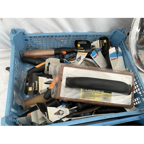 261 - 2 CRATES OF SCREW ORGANISERS AND CRATE OF HARDWARE