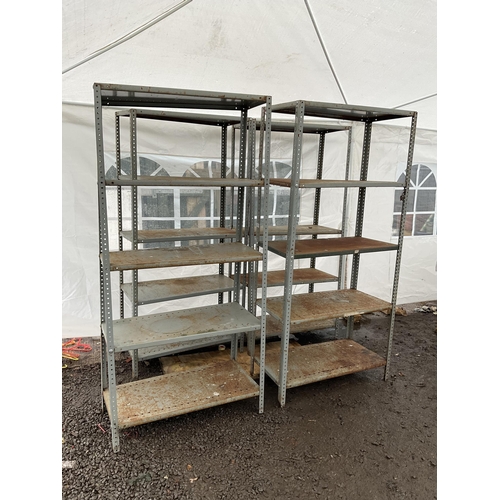 270 - 4 METAL WORKSHOP SHELVES H75