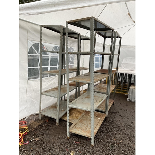 270 - 4 METAL WORKSHOP SHELVES H75