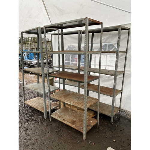 270 - 4 METAL WORKSHOP SHELVES H75