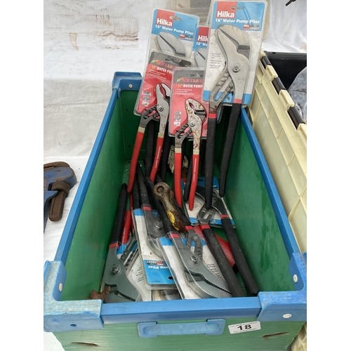 18 - 3 CRATES OF HARDWARE AND TOOLS