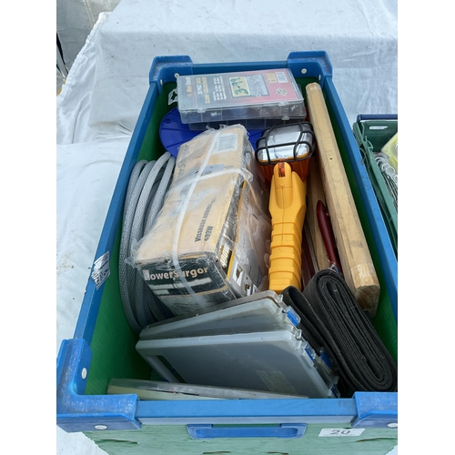 20 - 3 CRATES OF HARDWARE TOOLS ETC