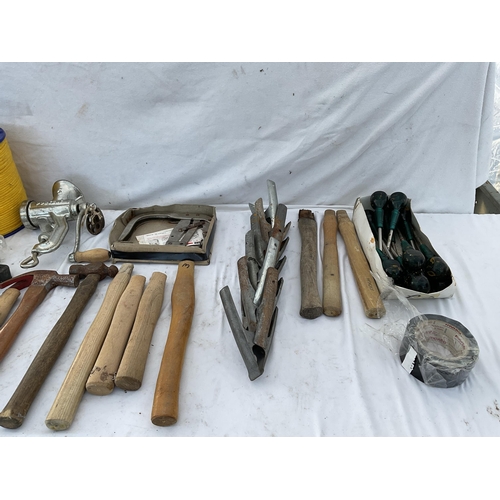 23 - LARGE CRATE OF HARDWARE TOOLS ETC