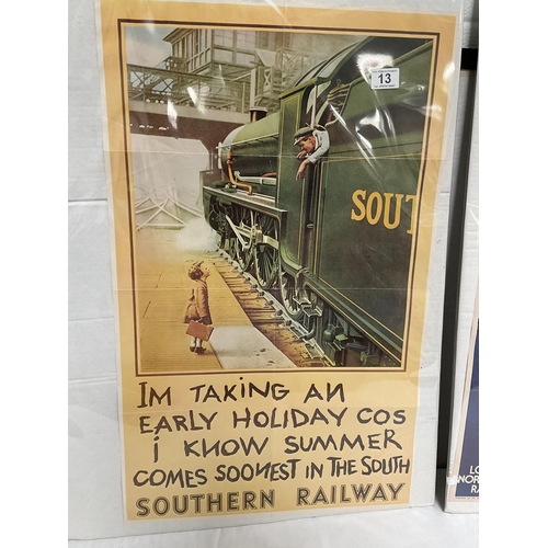 13 - 2 RAILWAY ADVERTISING POSTERS 18