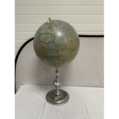 2 - LARGE WORLD GLOBE ON STAND A/F H34