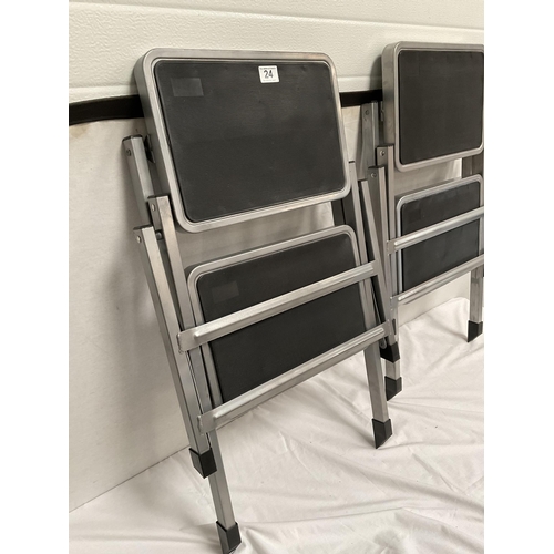 24 - 2 NEW FOLDABLE CARAVAN STEPS