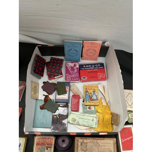 29 - BOX OF VINTAGE PLAYING CARDS