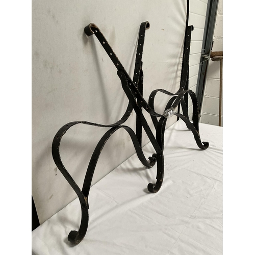 36 - 3 CAST IRON BENCH ENDS H30