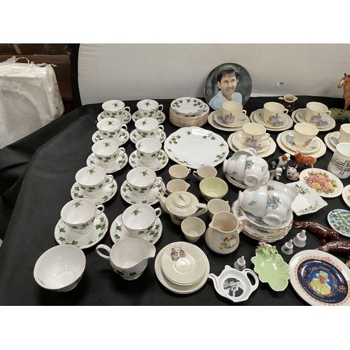 98 - 2 BOXES OF CHINA TO INCLUDE PART TEA SETS, NURSERY RHYME CUP AND SAUCER ETC