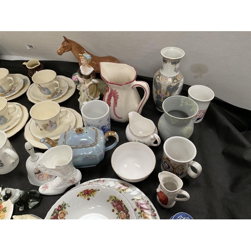 98 - 2 BOXES OF CHINA TO INCLUDE PART TEA SETS, NURSERY RHYME CUP AND SAUCER ETC