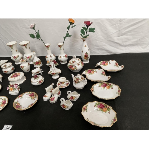 10 - BOX OF COUNTRY ROSE, ROYAL ALBERT CHINA AND OTHERS