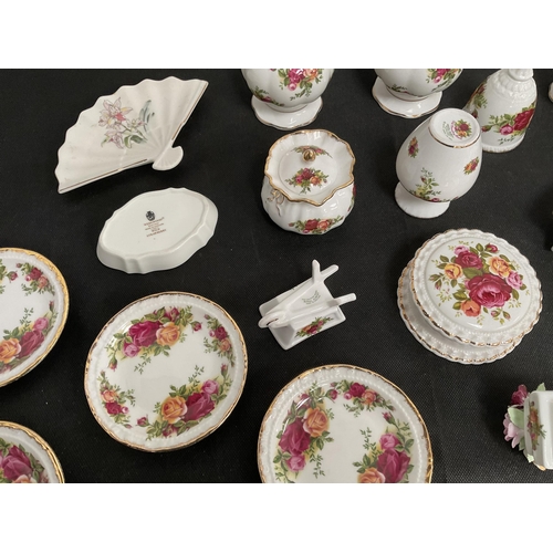 10 - BOX OF COUNTRY ROSE, ROYAL ALBERT CHINA AND OTHERS