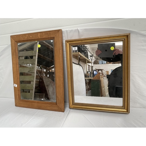 2 - 2 FRAMED WALL MIRRORS
LARGEST 28